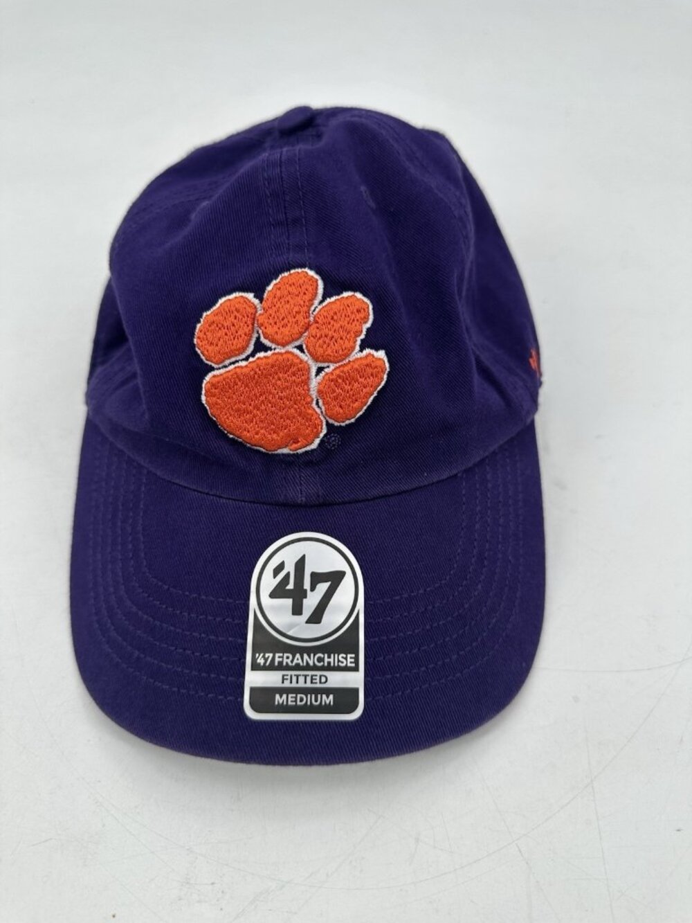 NWT '47 Brand Clemson Tigers Purple Orange Baseball Cap Fitted Medium Cotton